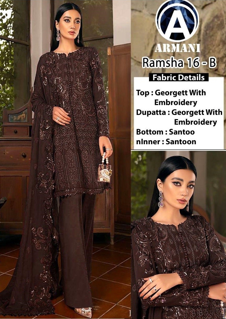 ARMANI RAMSHA 16 B PAKISTANI SALWAR SUITS