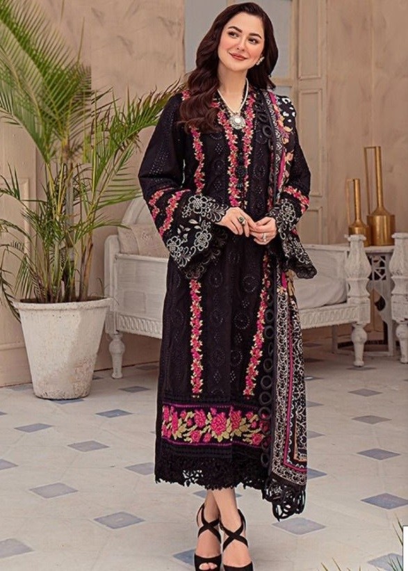 PAKISTANI HIT DESIGN QALAMQAAR LAWN 03 SUITS SURAT