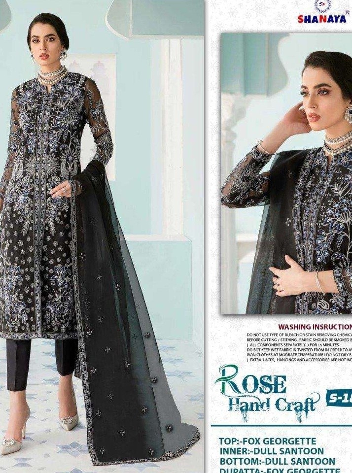 SHANAYA ROSE HAND CRAFT 182 PAKISTANI SUITS DEALER