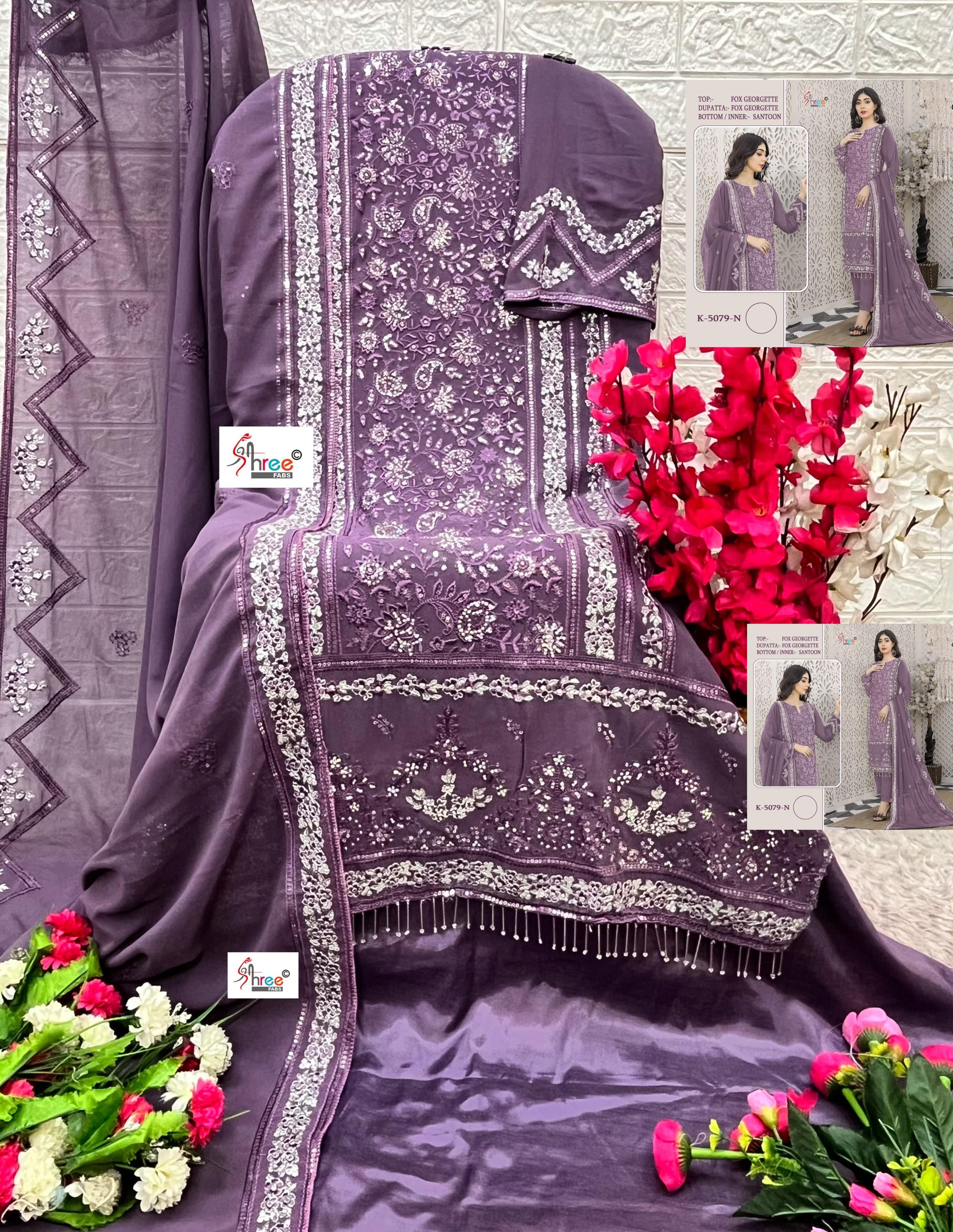 SHREE FABS K 5079 N PAKISTANI SUITS WHOLESALE SUPPLIER 