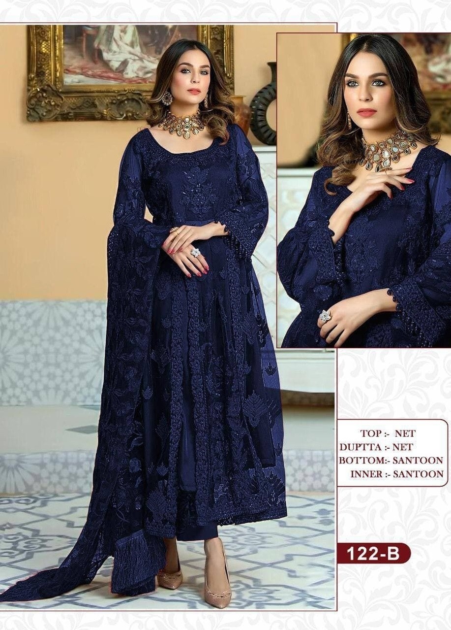 KALEESHA FASHION KF 122 B PAKISATANI SUITS DEALER