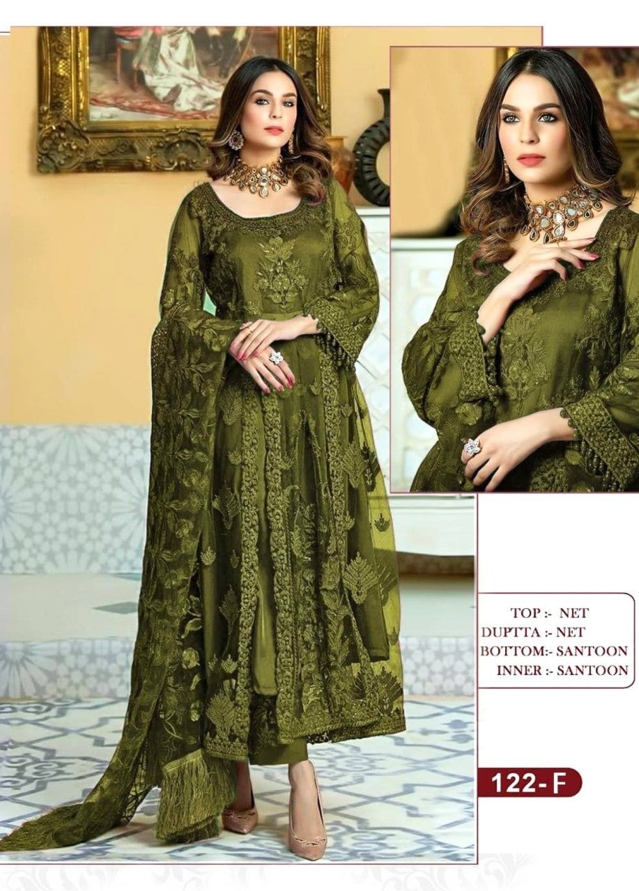 KALEESHA FASHION KF 122 F PAKISATANI SUITS DEALER SURAT