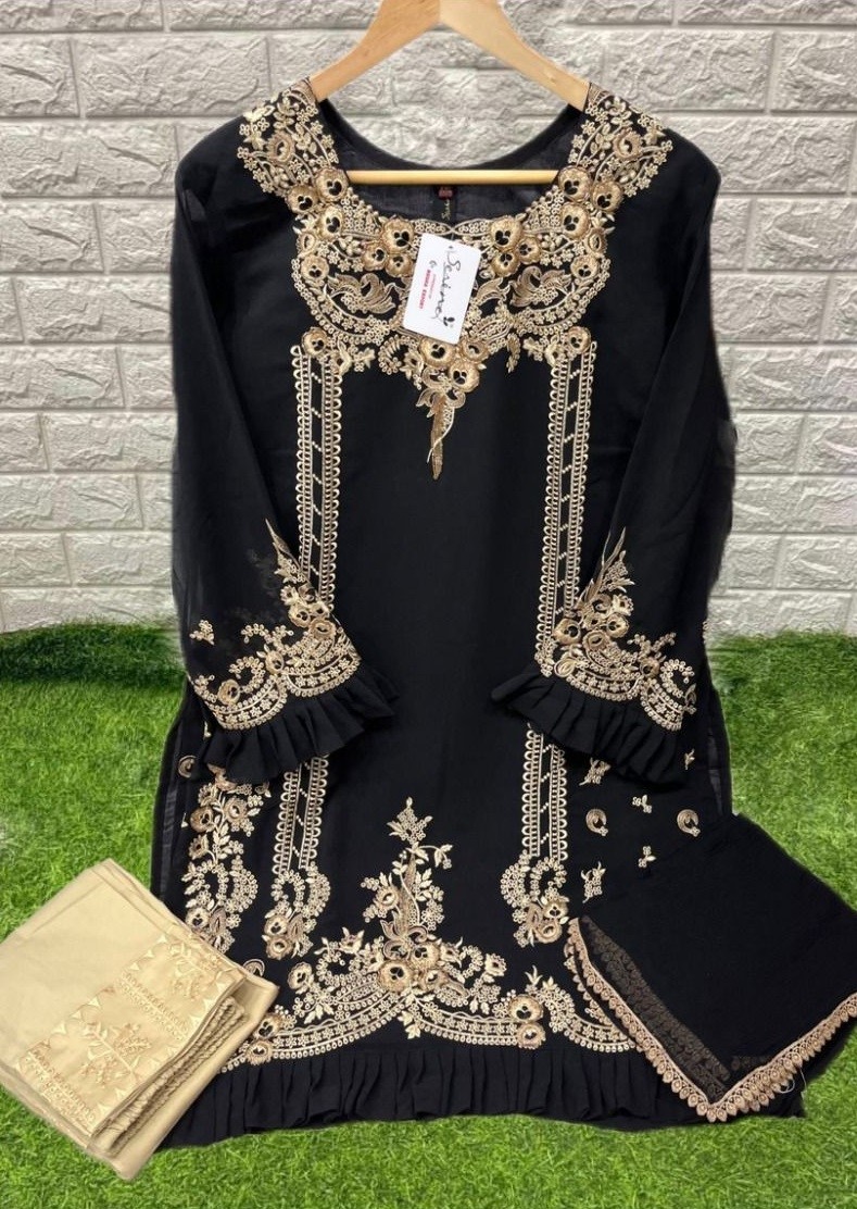 SERINE MEGHA EXPORT S 110 A BLACK READYMADE KURTIS