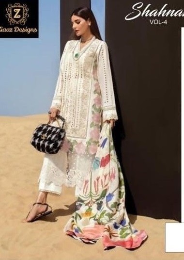 ZIAAZ DESIGNS SHAHNAZ VOL 4  D 7773 A SINGLE SELLER PAKISTANI SUITS