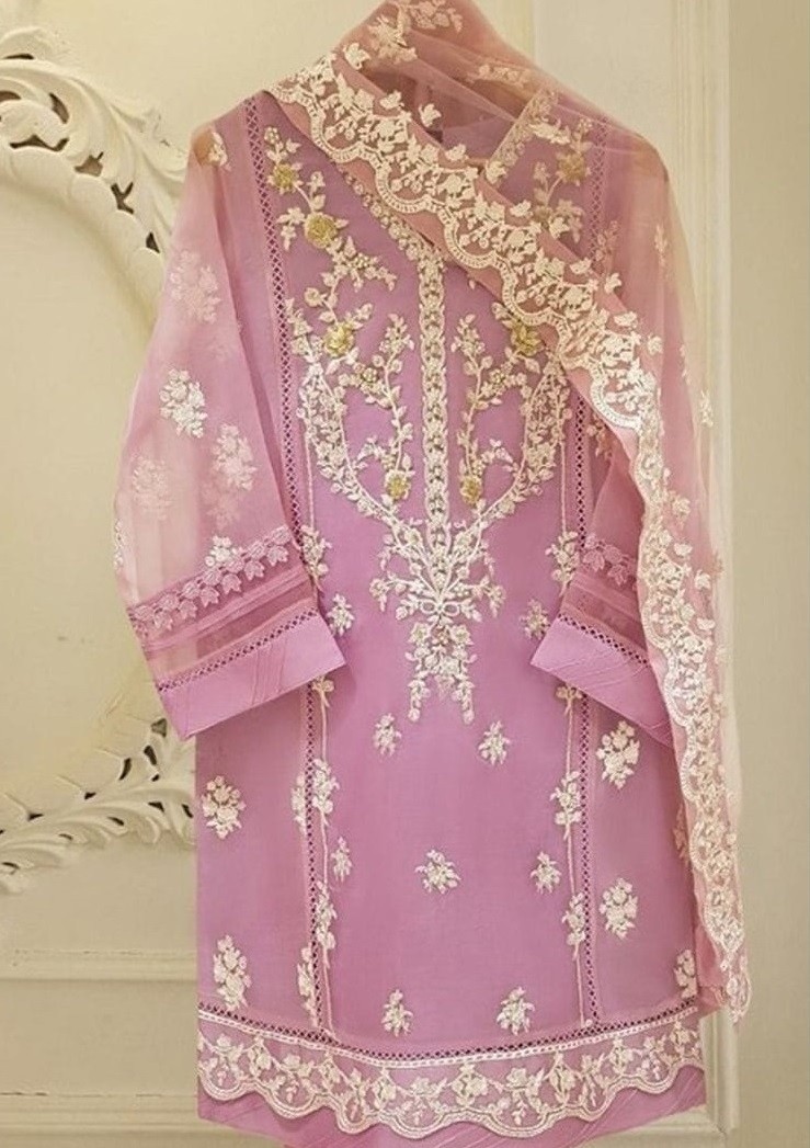 ZEEN DESIGNS ZD 109 NOOR DUSTY PINK PAKISTANI SUITS 