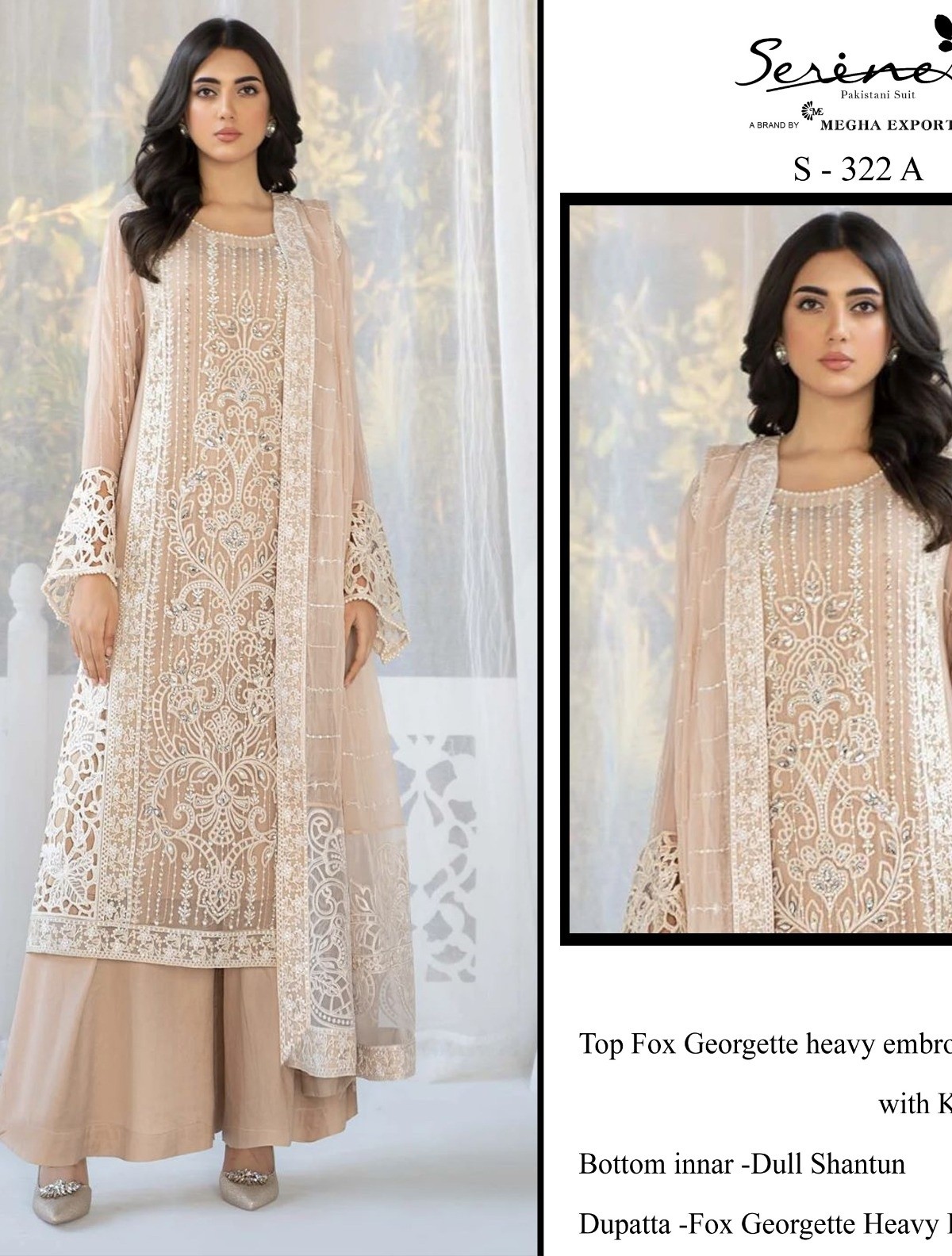 SERINE S 322 A PAKISTANI SUITS KHATLIWORK