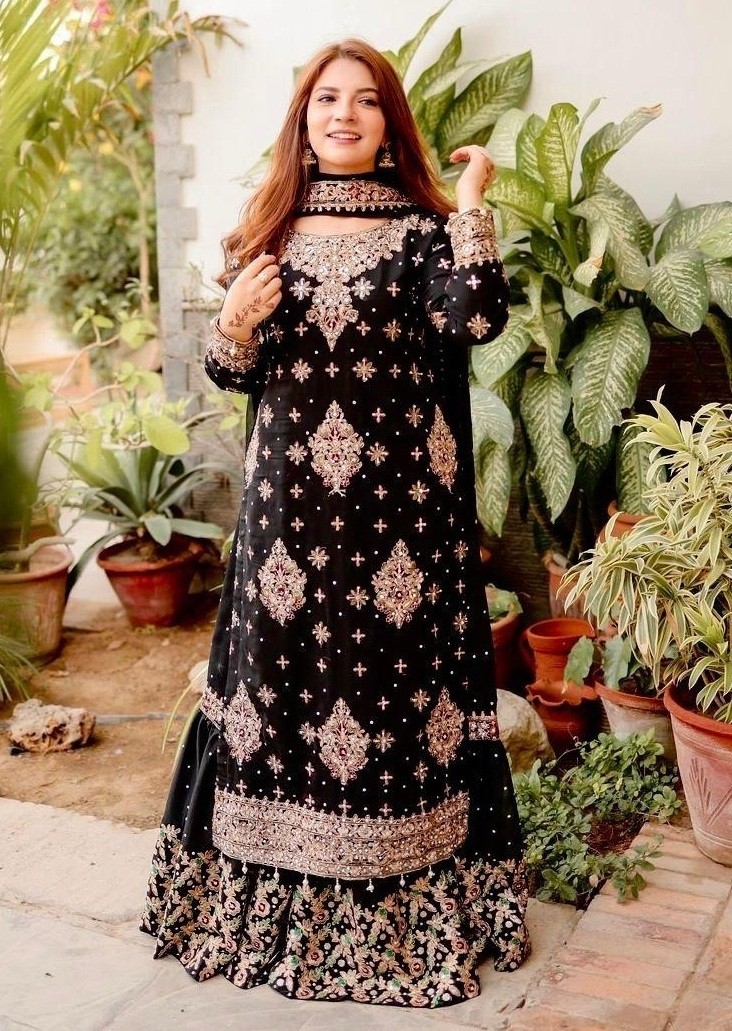 LC 1242 SHARARA SUITS BLACK