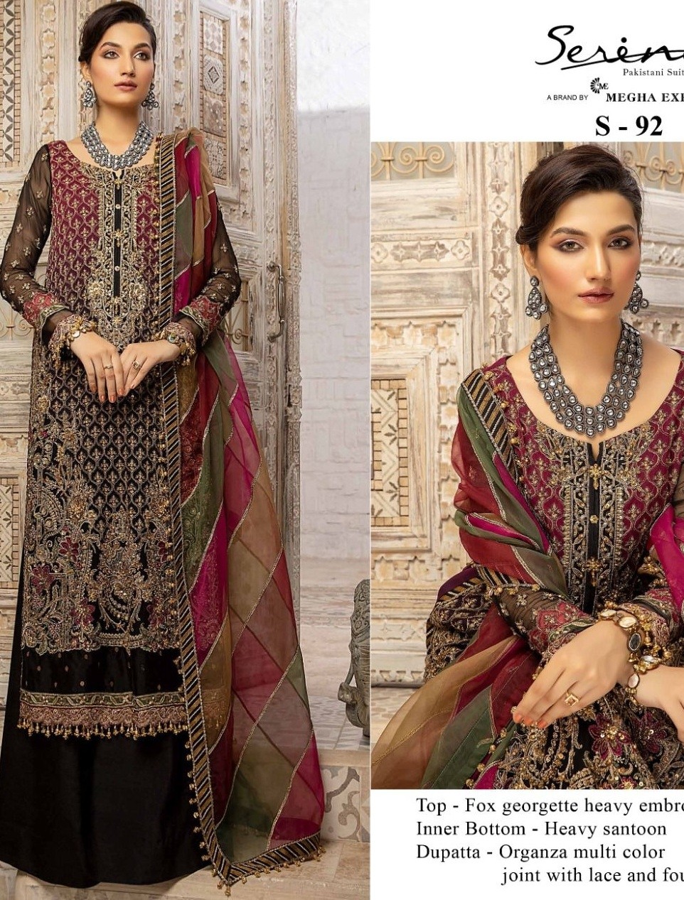 SERINE S 92 PAKISTANI SUITS SINGLE PIECE
