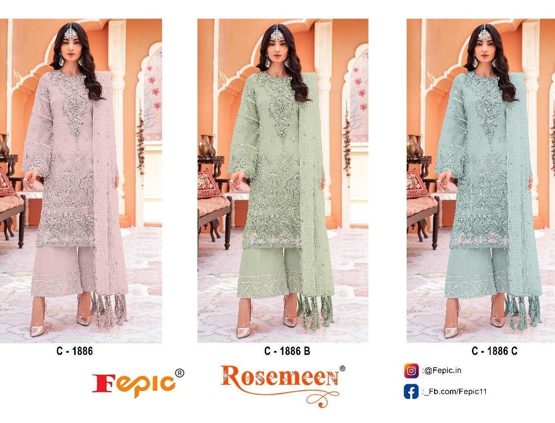 FEPIC ROSEMEEN 1886 PAKISTANI SUITS SINGLE