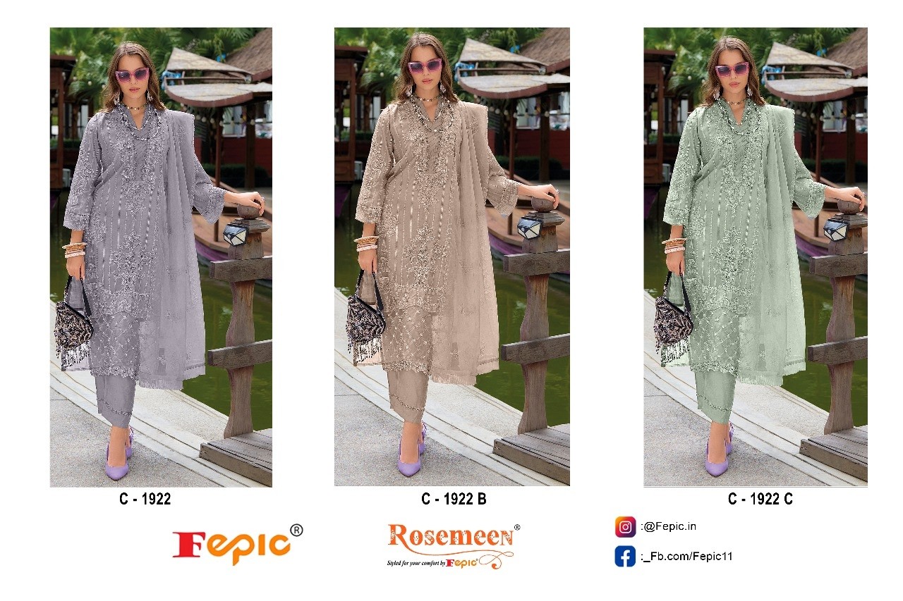 FEPIC ROSEMEEN C 1922 PAKISTANI SUITS DEALER