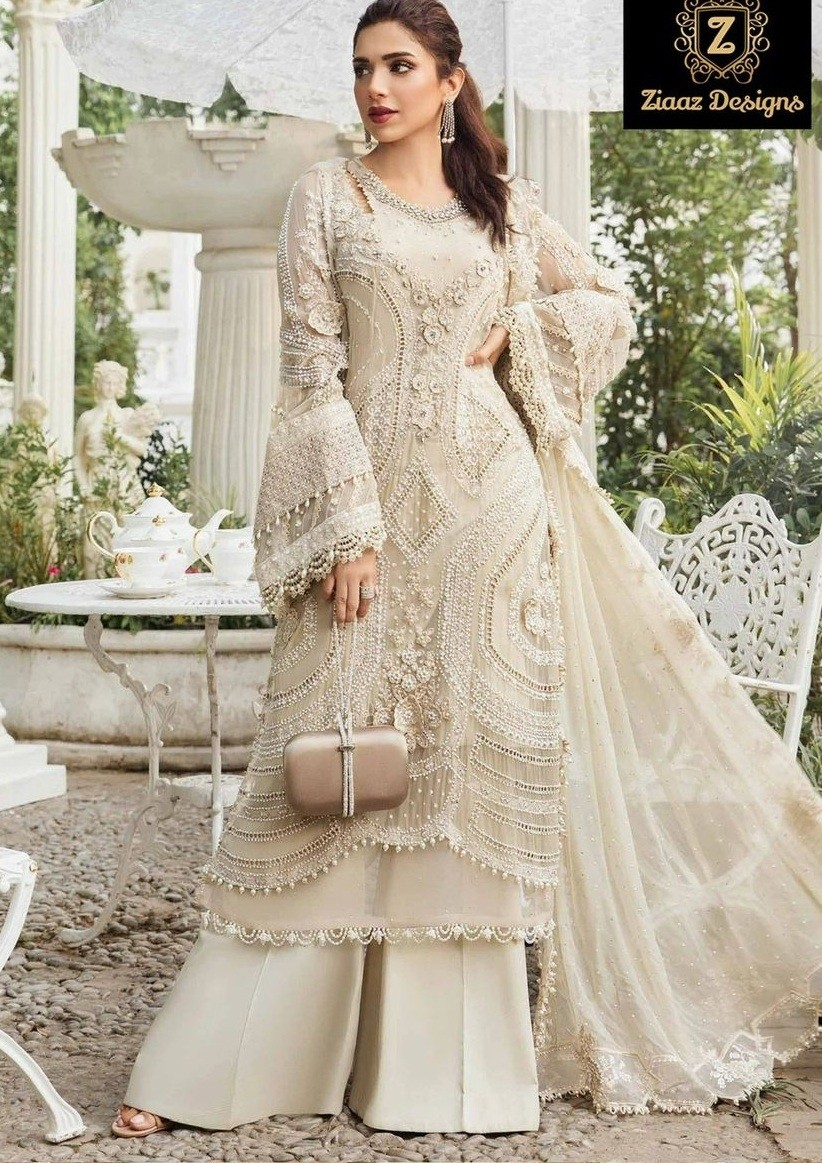 ZIAAZ DESIGNS 736 A PAKISTANI SUITS WITH PRICE