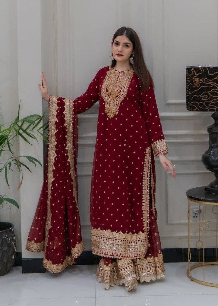 ZB 5041 READYMADE SUITS RED 