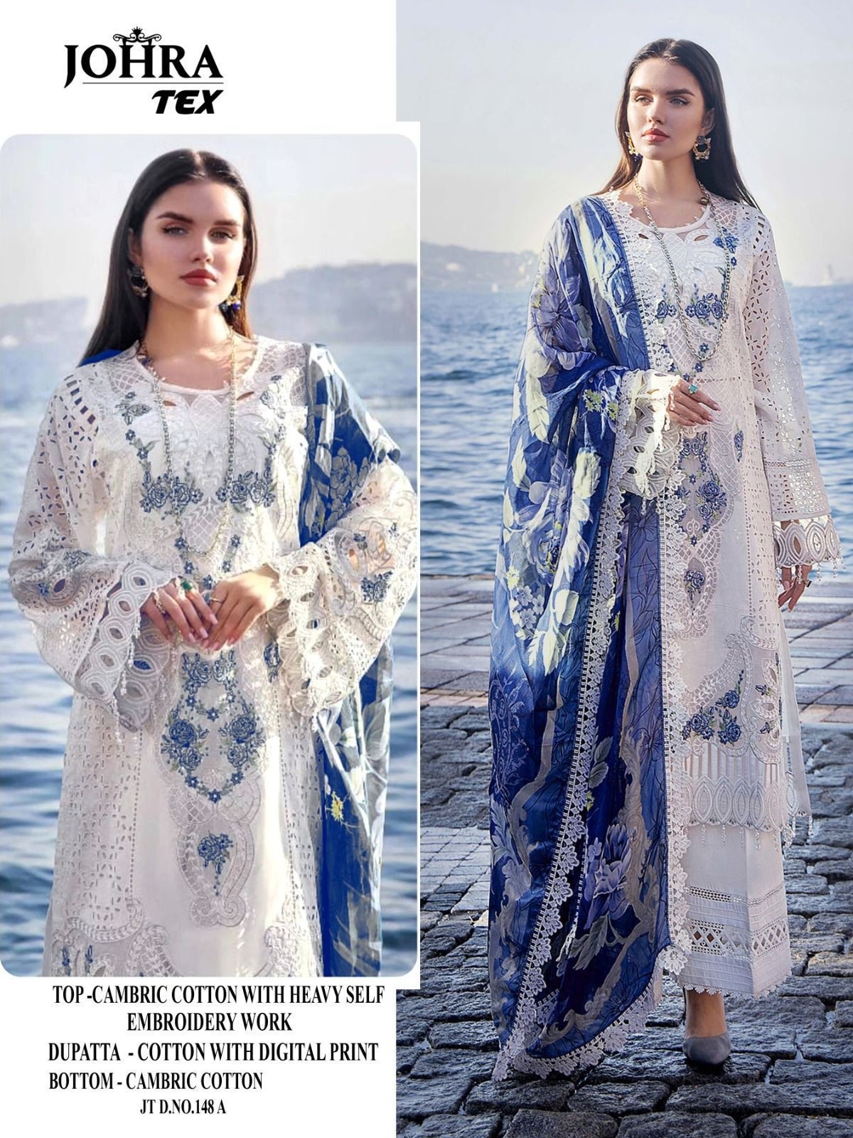 JOHRA TEX JT 148 A PAKISTANI SUITS HIT COLOURS
