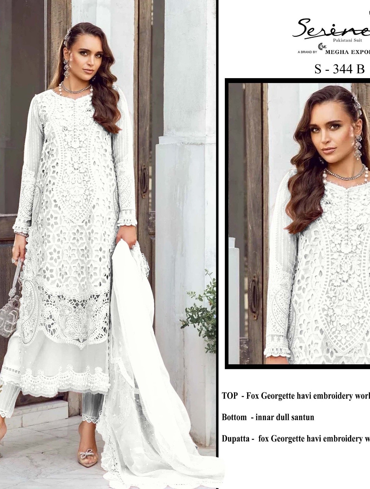 SERINE S 344 B PAKISTANI SALWAR SUITS LATEST HANDWORK
