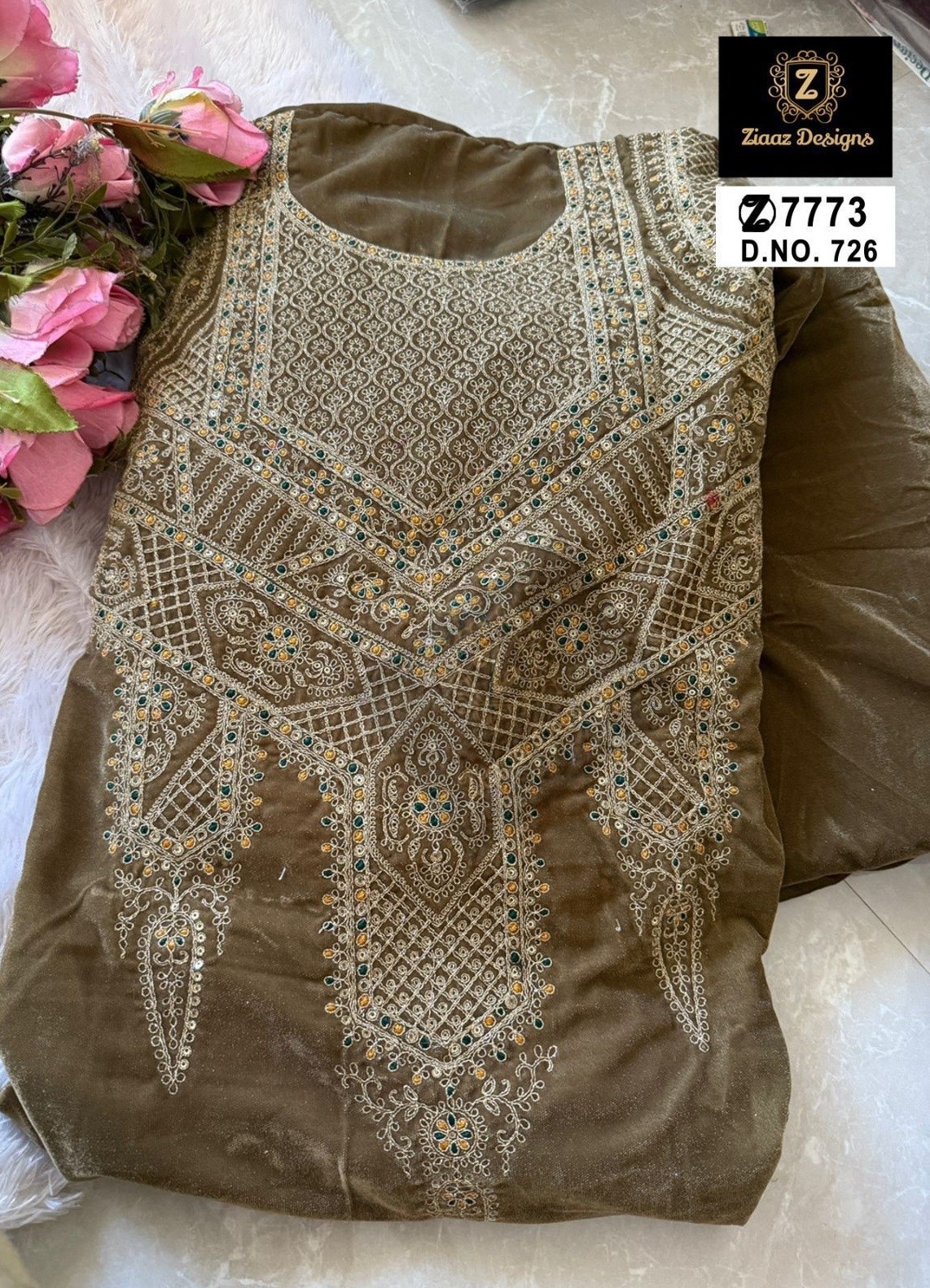 ZIAAZ DESIGNS 726 PAKISTANI SUITS WHOLESALE