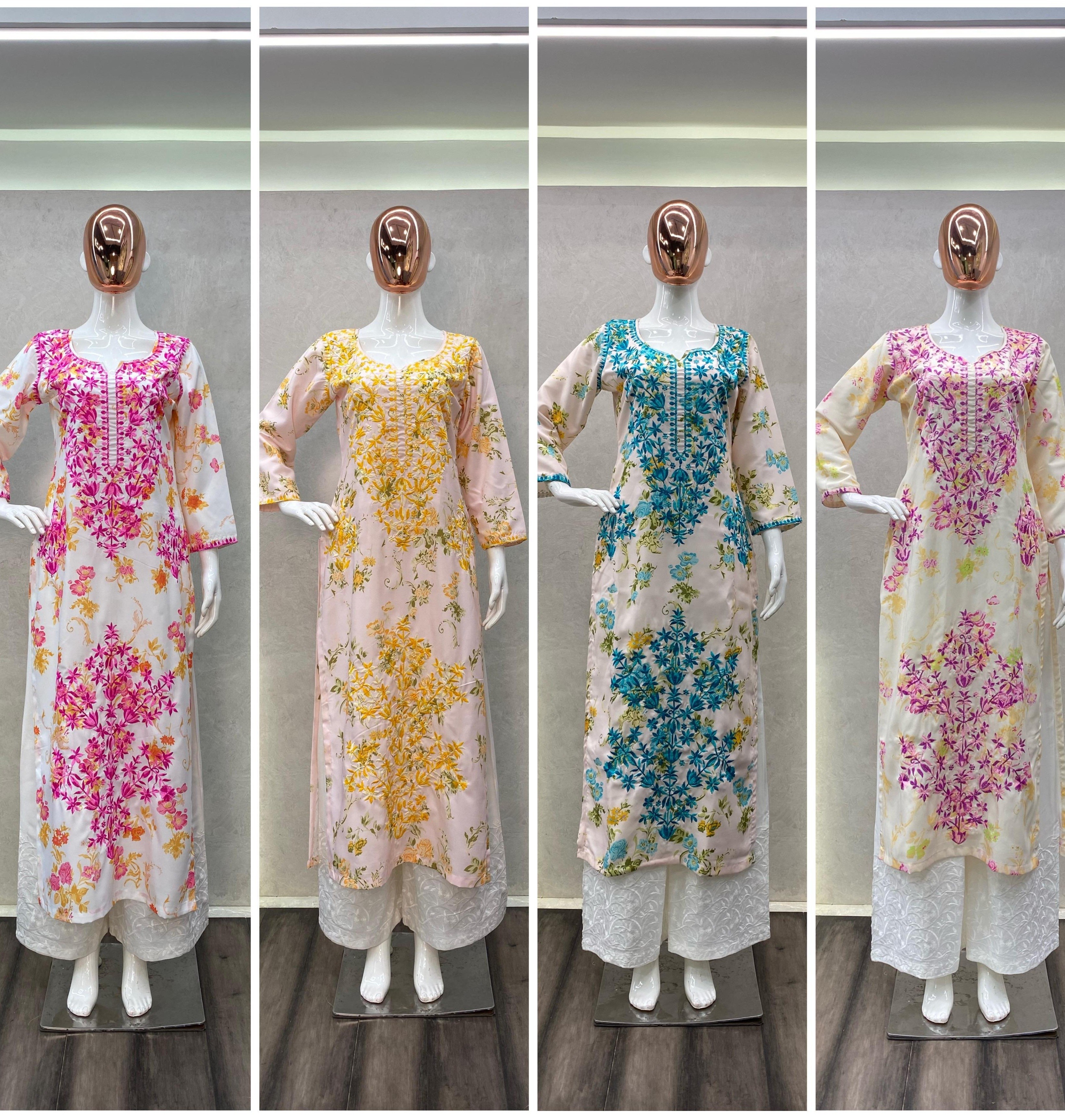 BE 181 REYON PAKISTANI KURTIS SINGLE PIECE