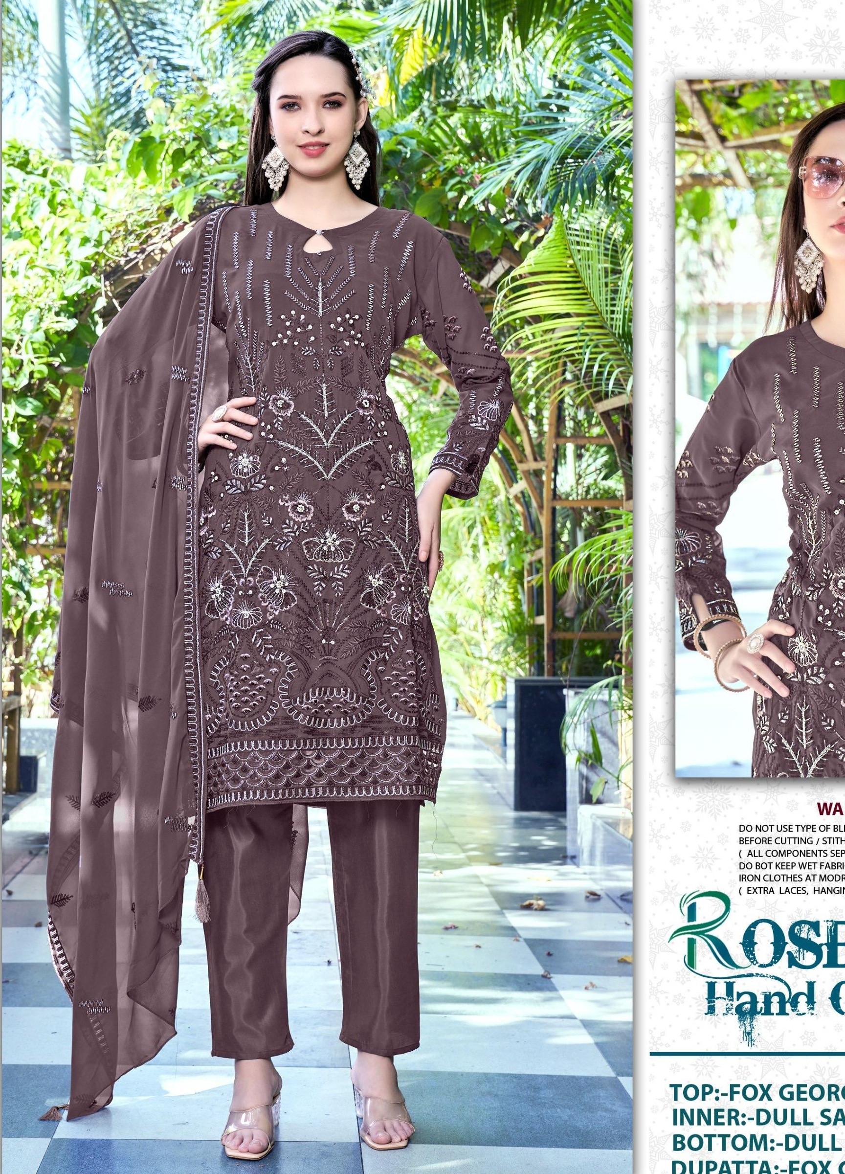 SHANAYA ROSE HAND CRAFT 194 C LATEST DESIGN PAKISTANI SUITS BUY INDIA