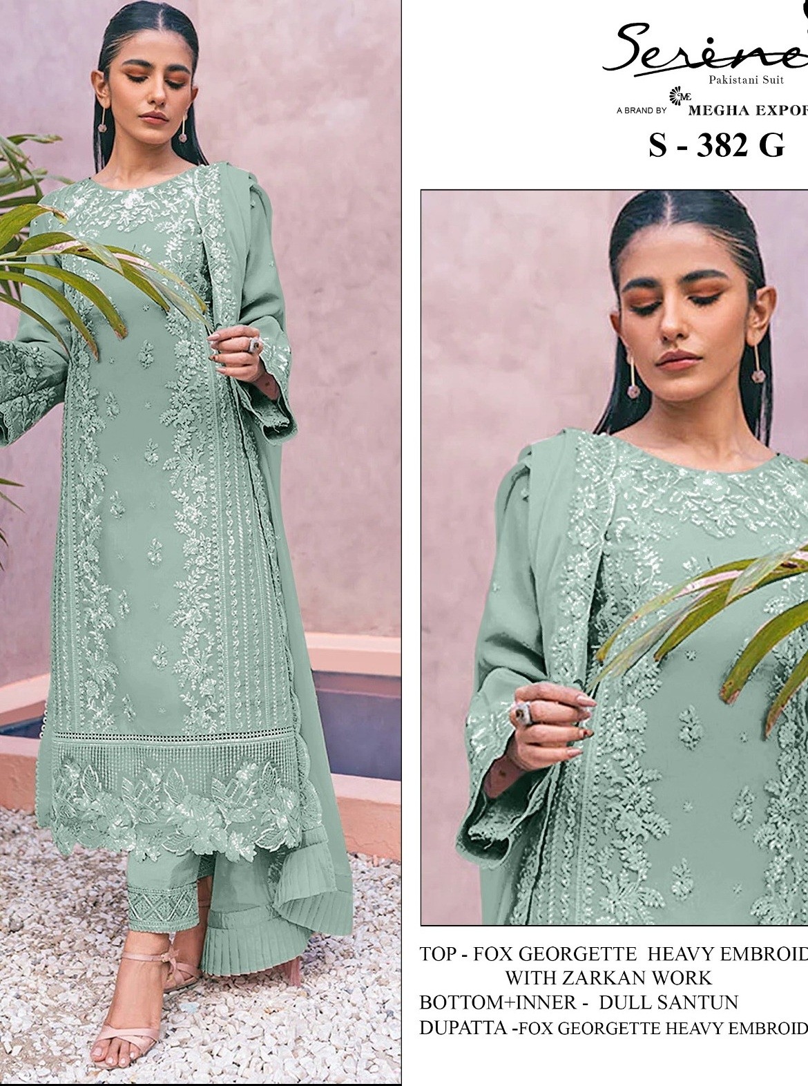 SERINE S 382 G LATEST PAKISTANI SUITS WHOLESALE WITH PRICE