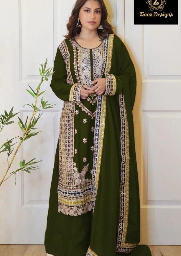 ZIAAZ DESIGNS 668 D VELVET SALWAR KAMEEZ