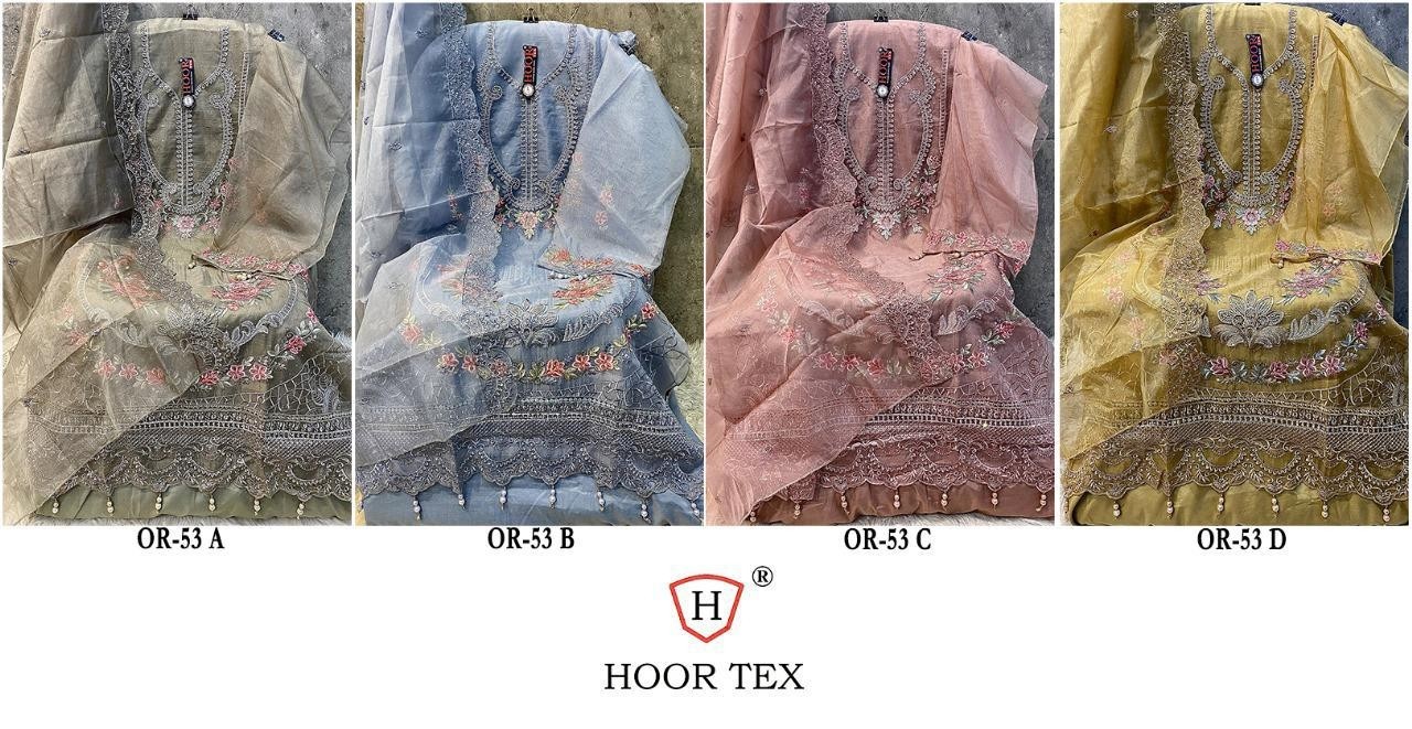 HOOR TEX QR 53 PAKISTANI SUITS WHOLESALE DEALER