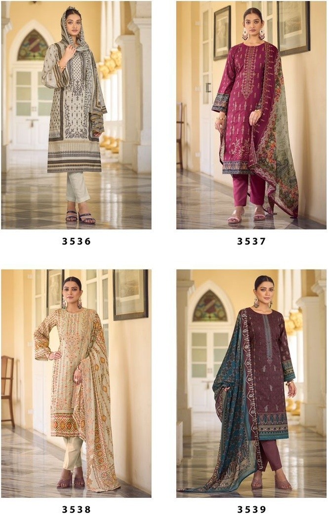 JIHAN 3536 3537 3538 3539 BIN SAEED REMIX VOL 3 PAKISTANI SUITS DEALER