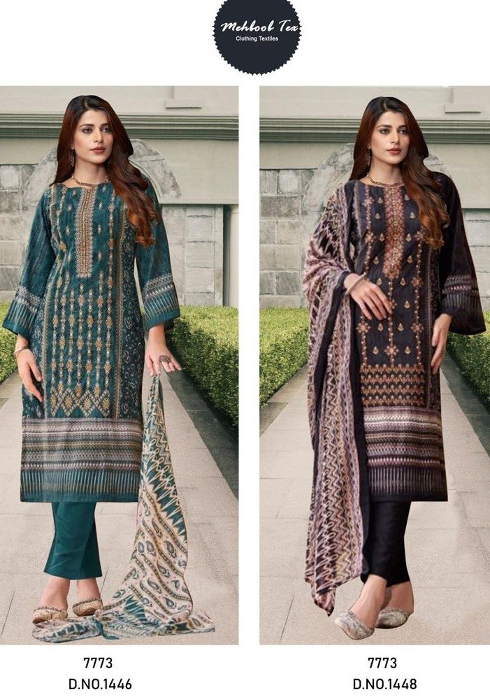 MEHBOOB TEX 1446 1448 PURE COTTON PAKISTANI SUITS WHOLESALE
