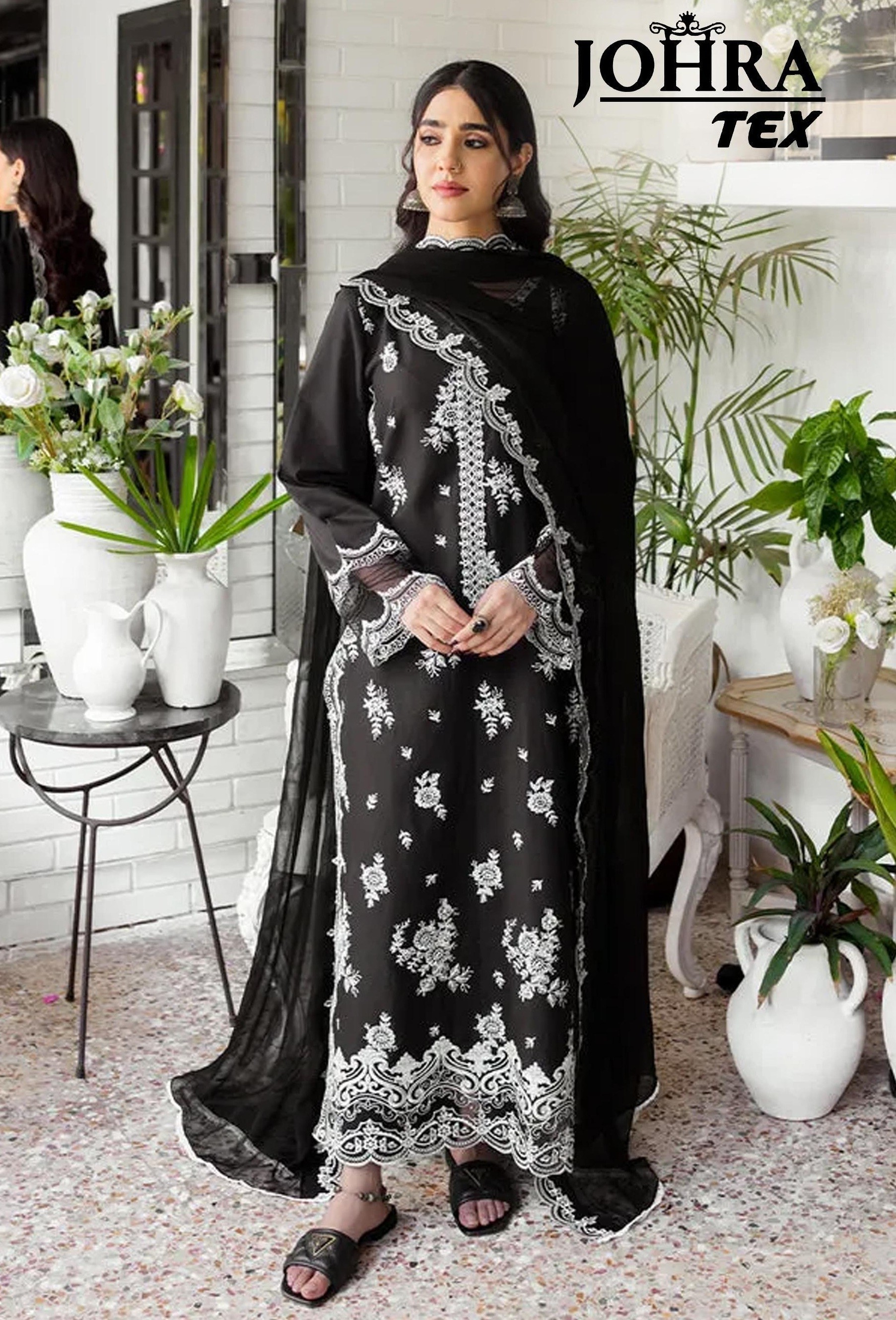 JOHRA TEX JT 150 BLACK PAKISTANI SUITS