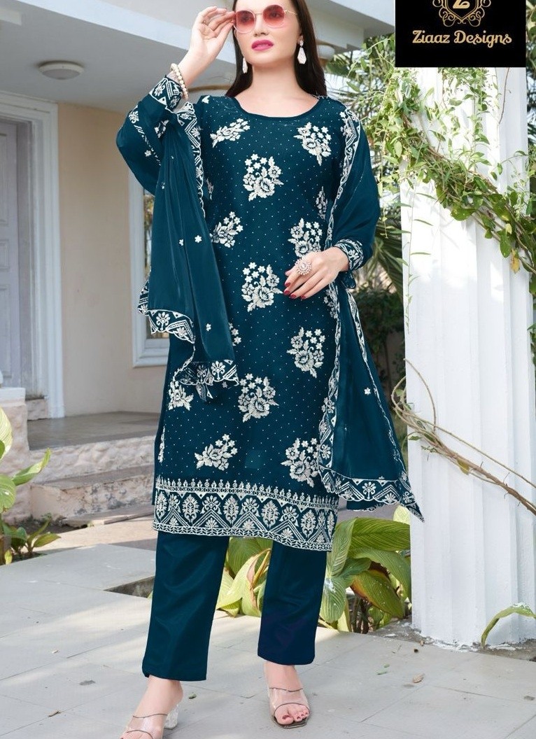 ZIAAZ DESIGNS 760 C BEST PAKISTANI SALWAR SUITS WHOLESALE
