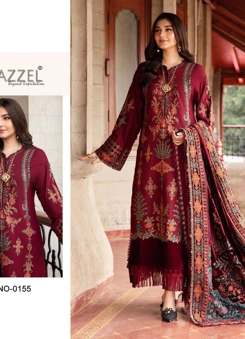 HAZZEL 0155 PAKISTANI REYON SUITS