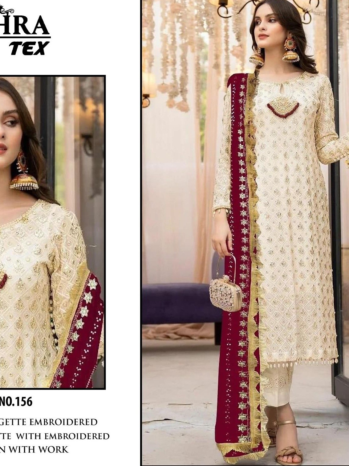 JOHRA TEX JT 156 PAKISTANI DRESSES FOX GEORGETTE