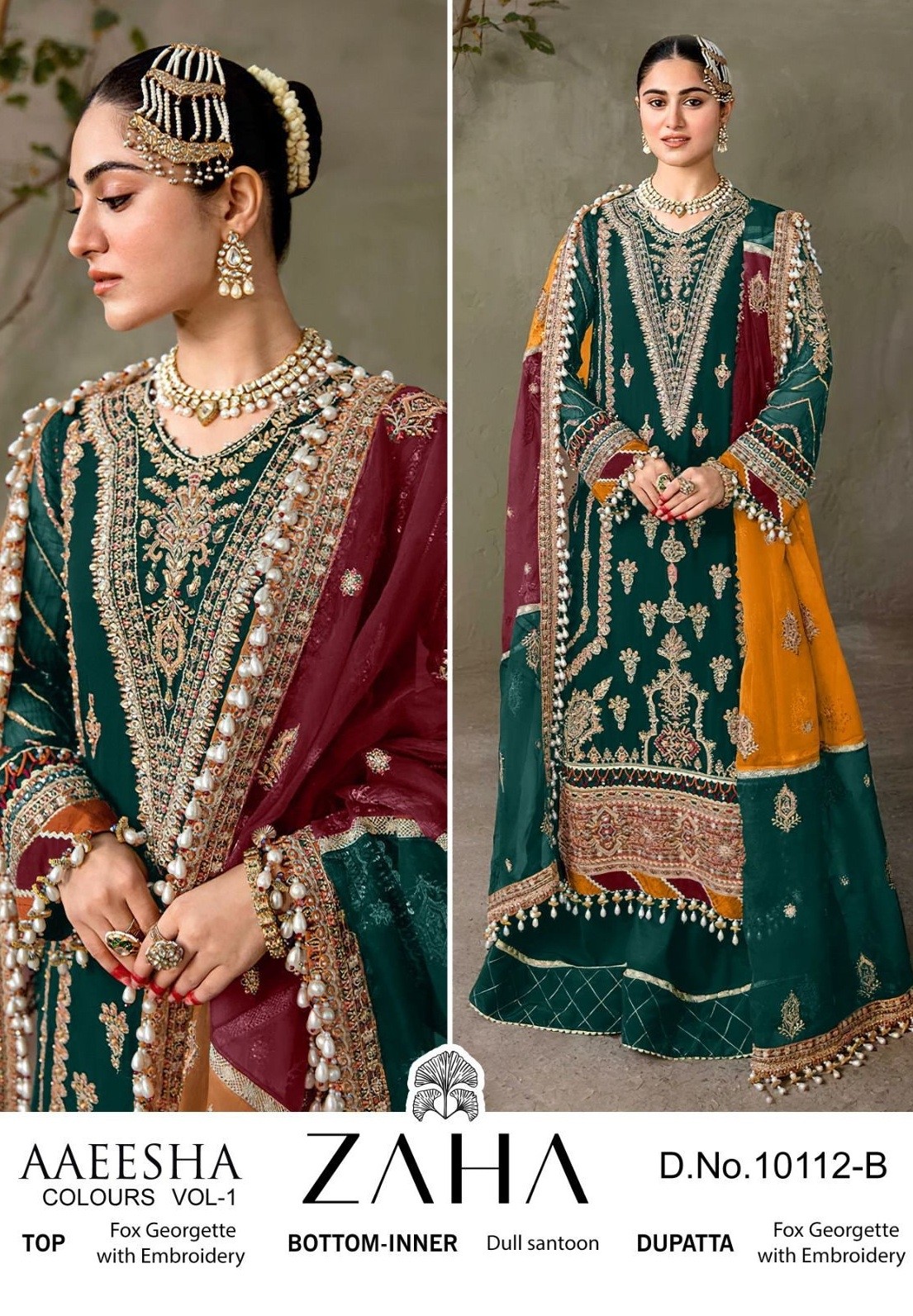 ZAHA 10112 B PAKISTANI DRESSES HIT DESIGN