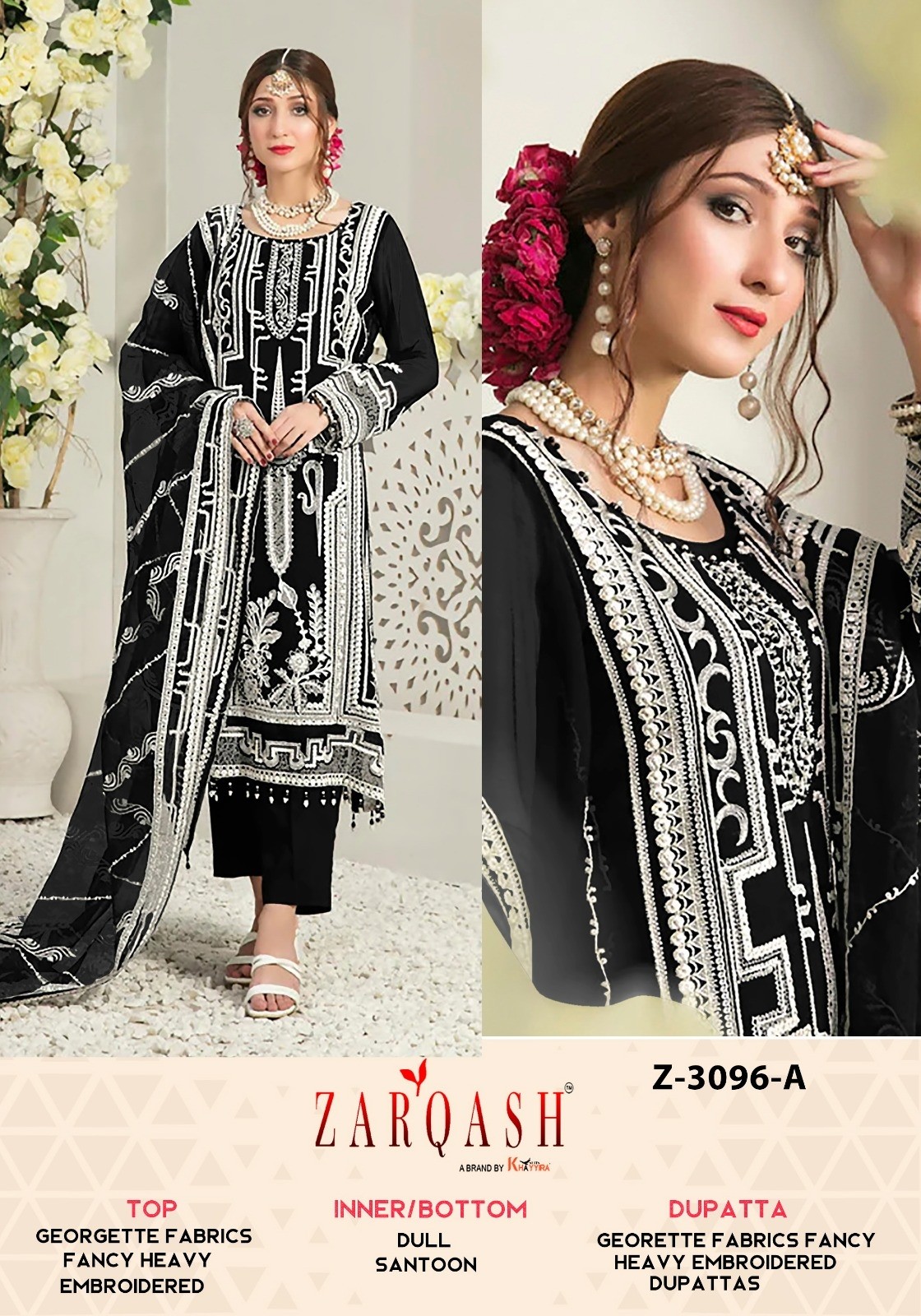ZARQASH 3096 A FANCY PAKISTANI SUITS