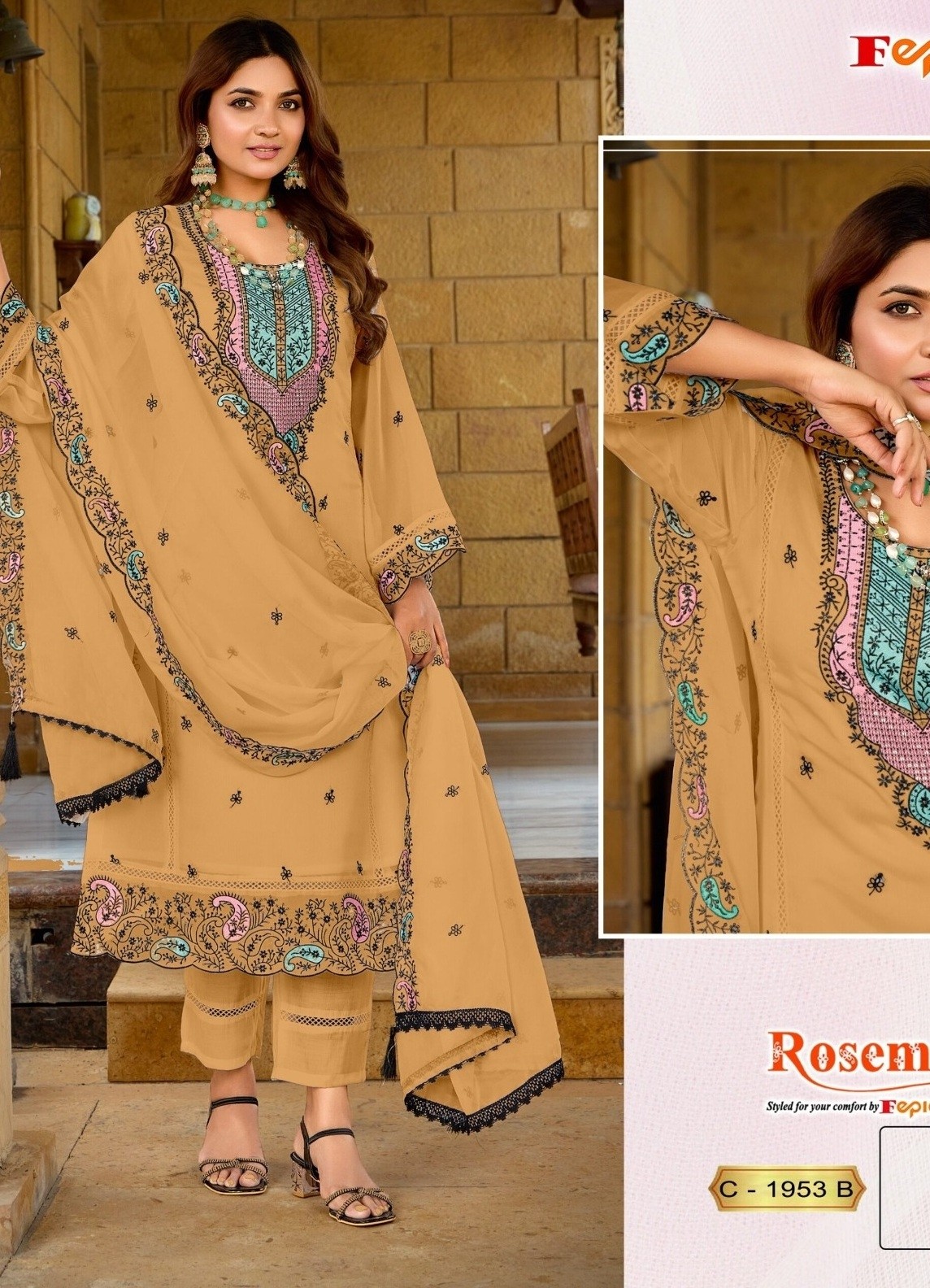 FEPIC ROSEMEEN C 1953 B HIT DESIGN SALWAR SUITS DEALER