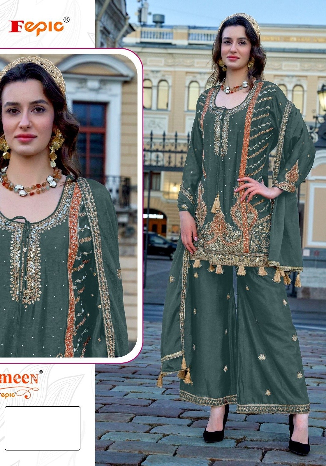 FEPIC ROSEMEEN C 1883 C CHINON EMBROIDERED SALWAR SUITS