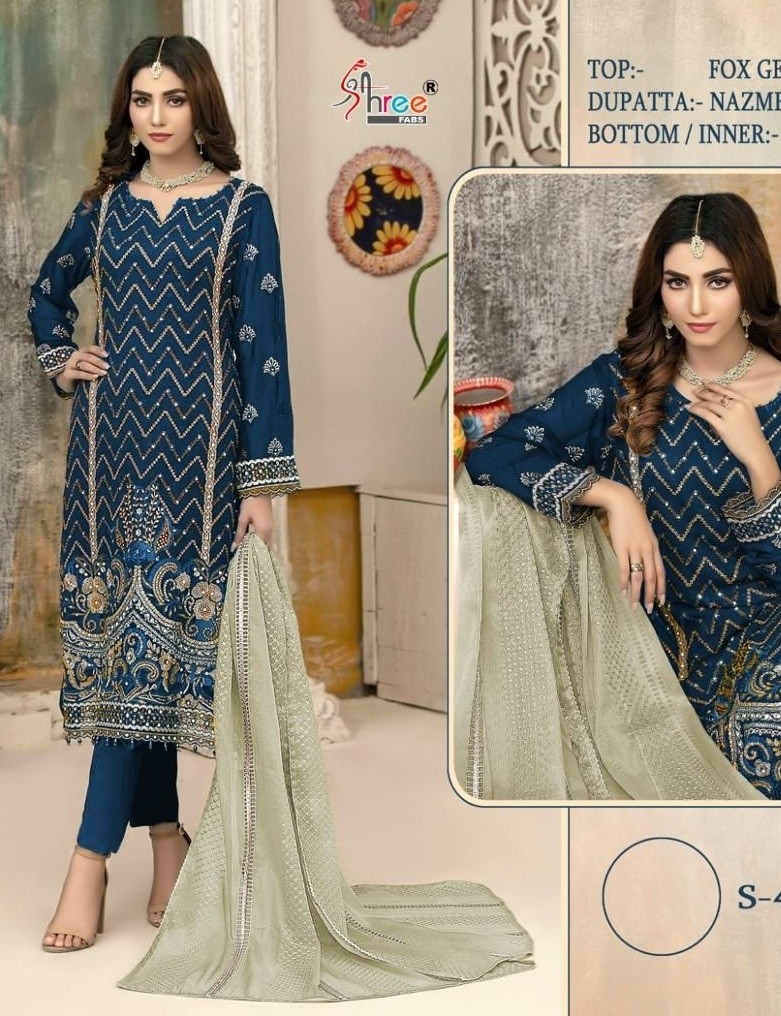 SHREE FABS S 410 B WHOLESALER PAKISTANI SUITS 