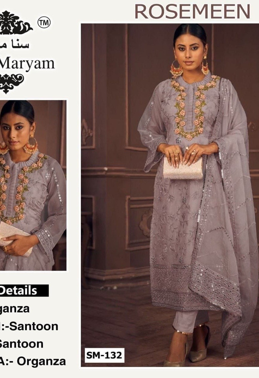 SANA MARYAM ROSEMEEN SM 132 PAKISTANI SALWAR SUITS