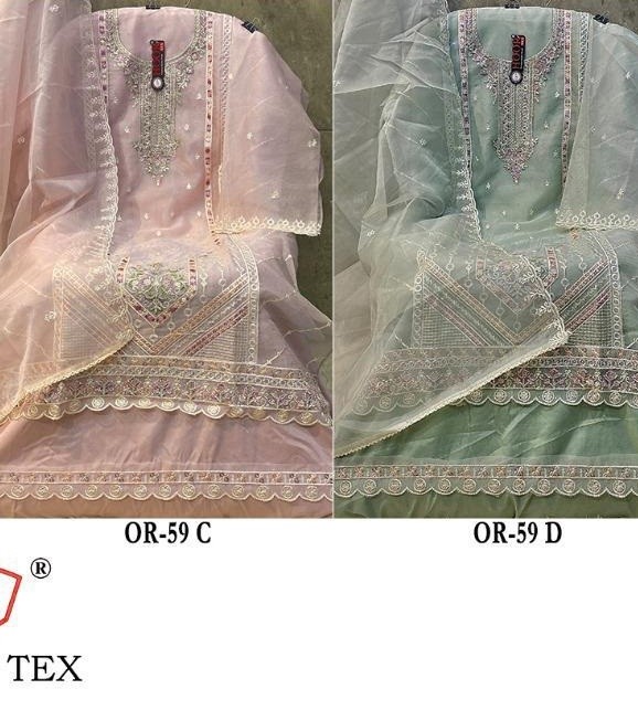 HOOR TEX OR 59 CD PAKISTANI SALWAR SUITS BUY DEALER