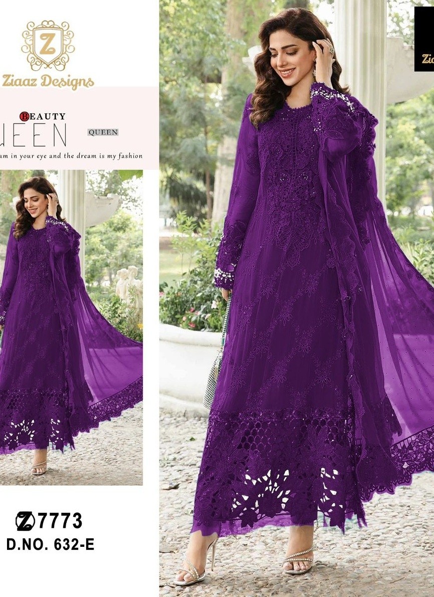 ZIAAZ DESIGNS 632 E BEAUTIFUL PAKISTANI SALWAR SUITS
