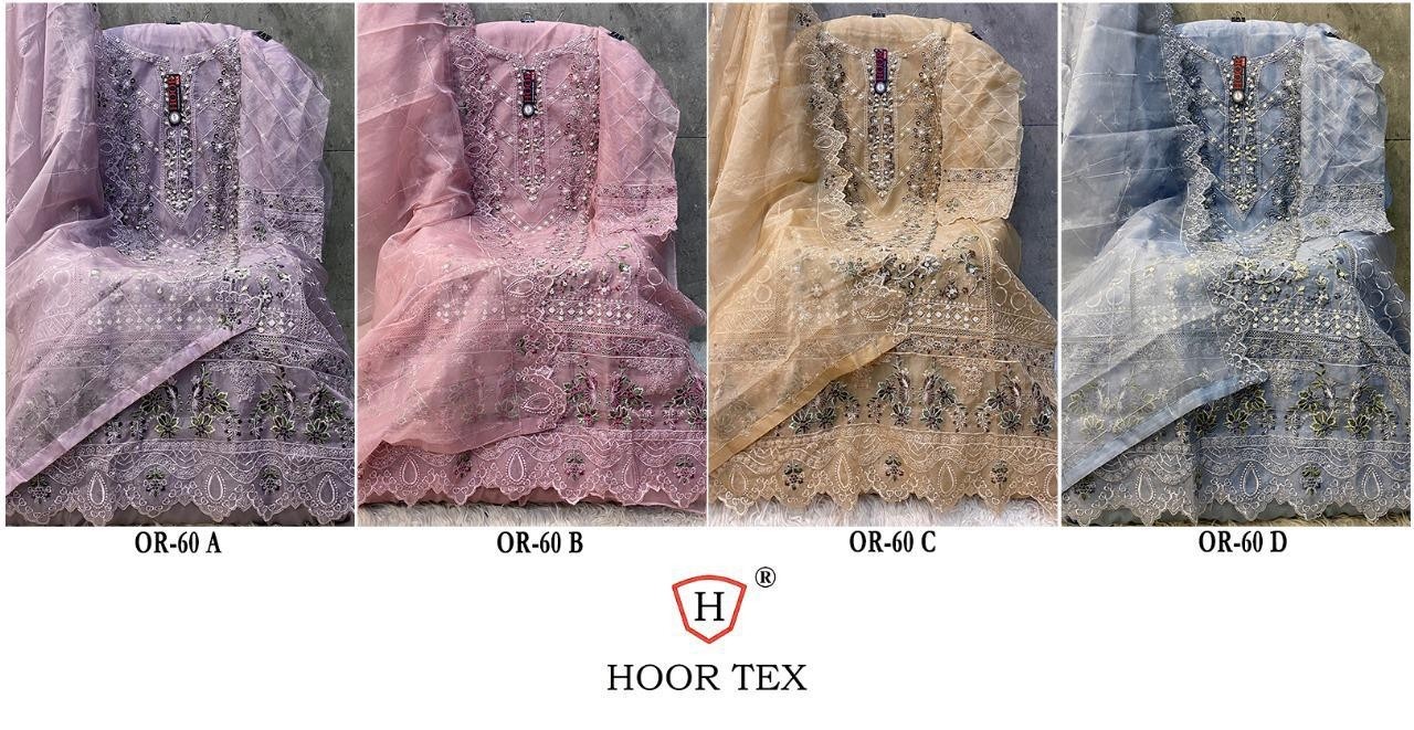 HOOR TEX OR 60 A B C D FANCY SALWAR SUITS 