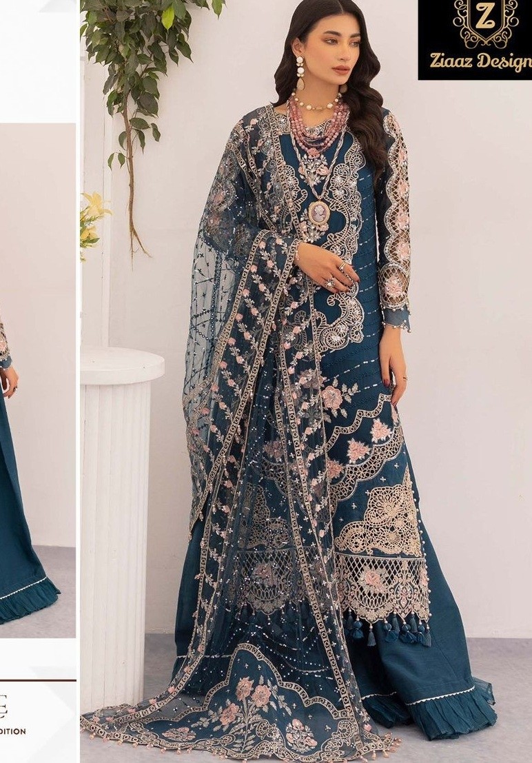 ZIAAZ DESIGNS 683 PARTYWEAR DEALER BUY PAKISTANI SUITS