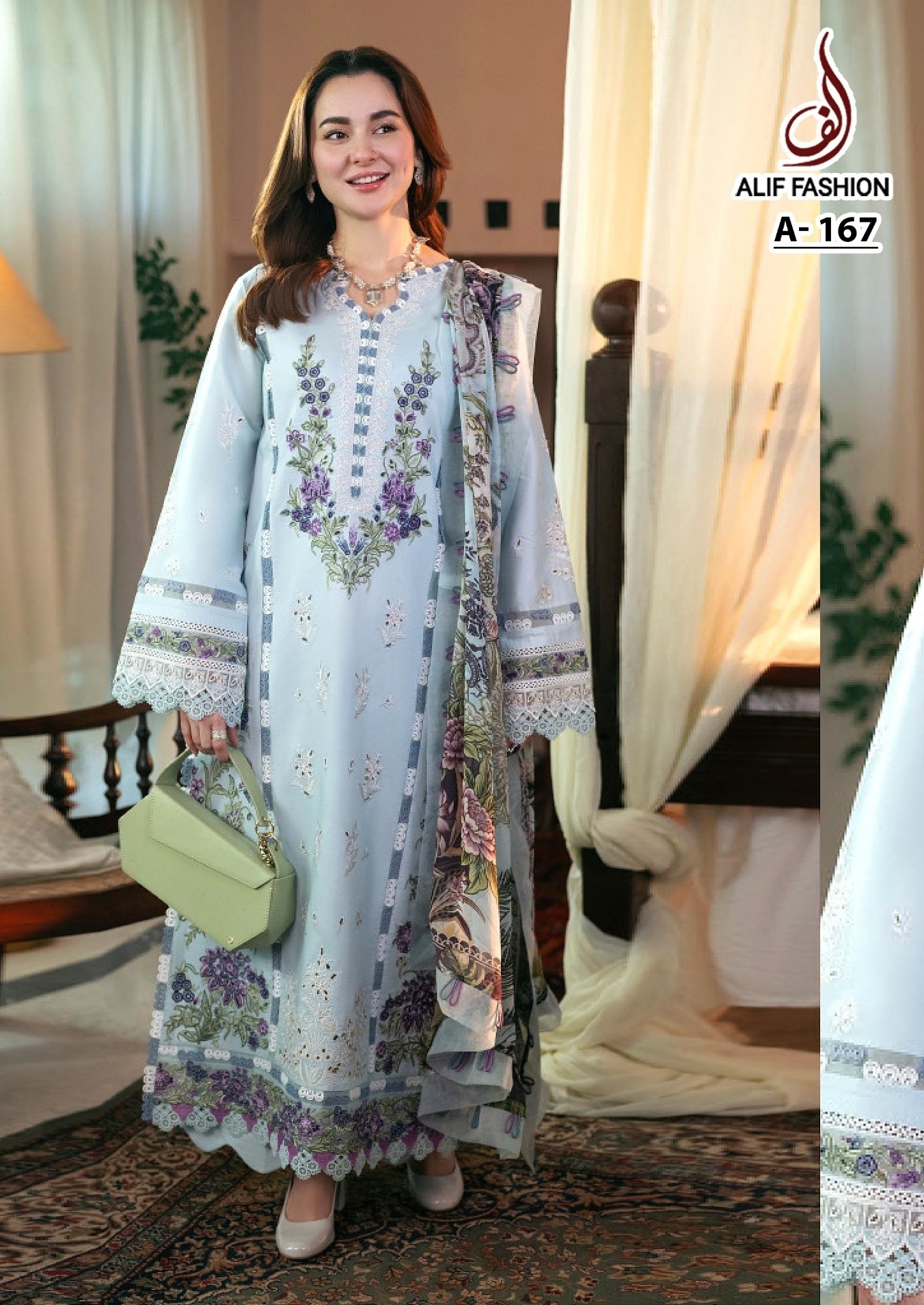 ALIF FASHION A 167 SALWAR SUITS DIGITAL PRINTED DUPTTA