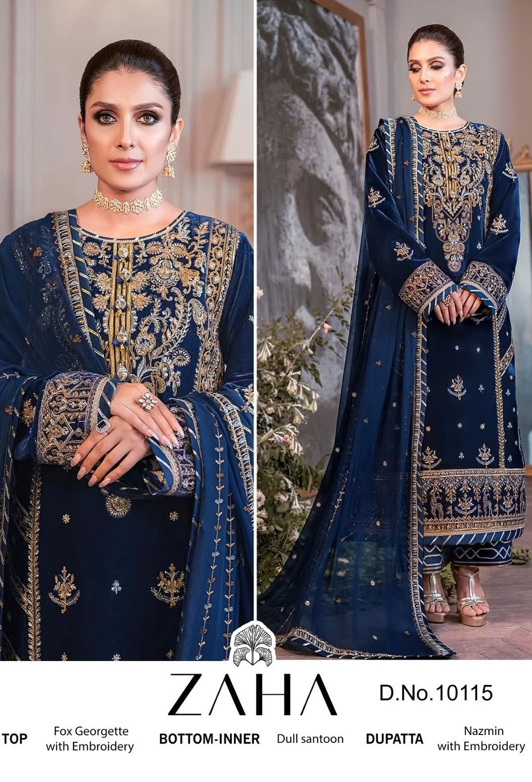 ZAHA 10115 SALWAR SUITS WITH WHOLESALE