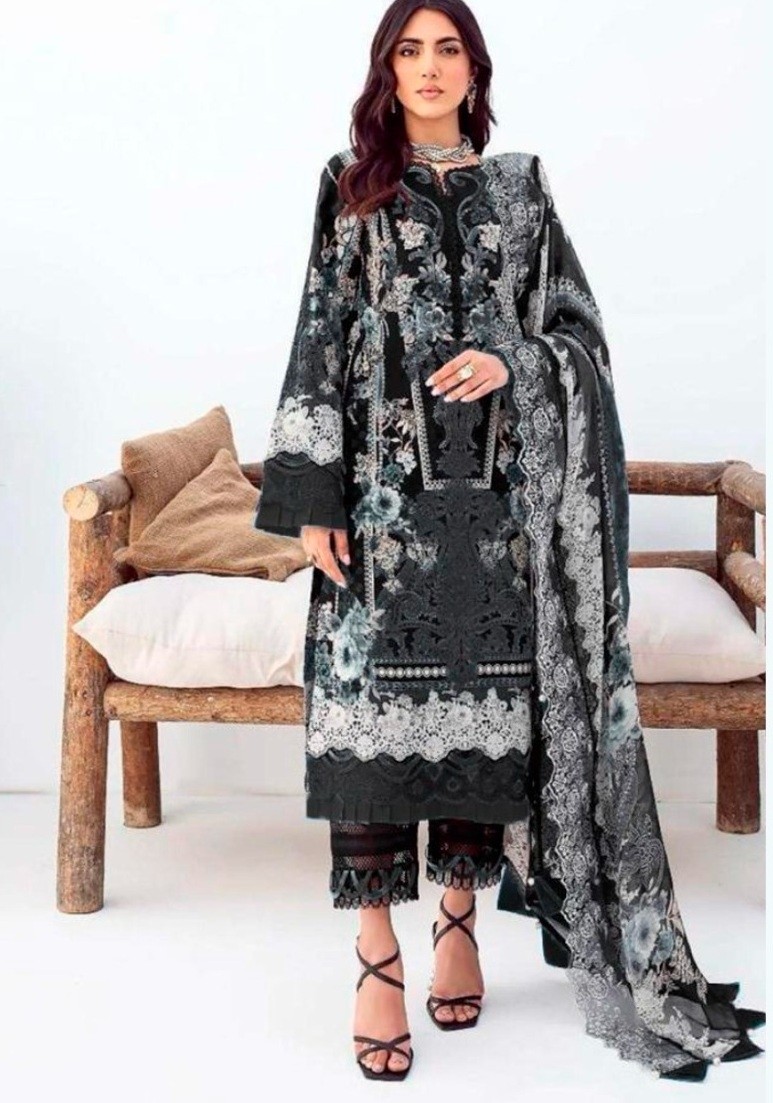 TAJ CREATIONS TAJ 580 PURE COTTON BLACK SALWAR SUITS WHOLESALE