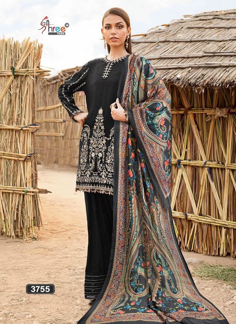 SHREE FABS 3755 MARIYA B EXCLUSIVE COLLECTION VOL 13 REYON BUY ONLINE PAKISTANI SUITS