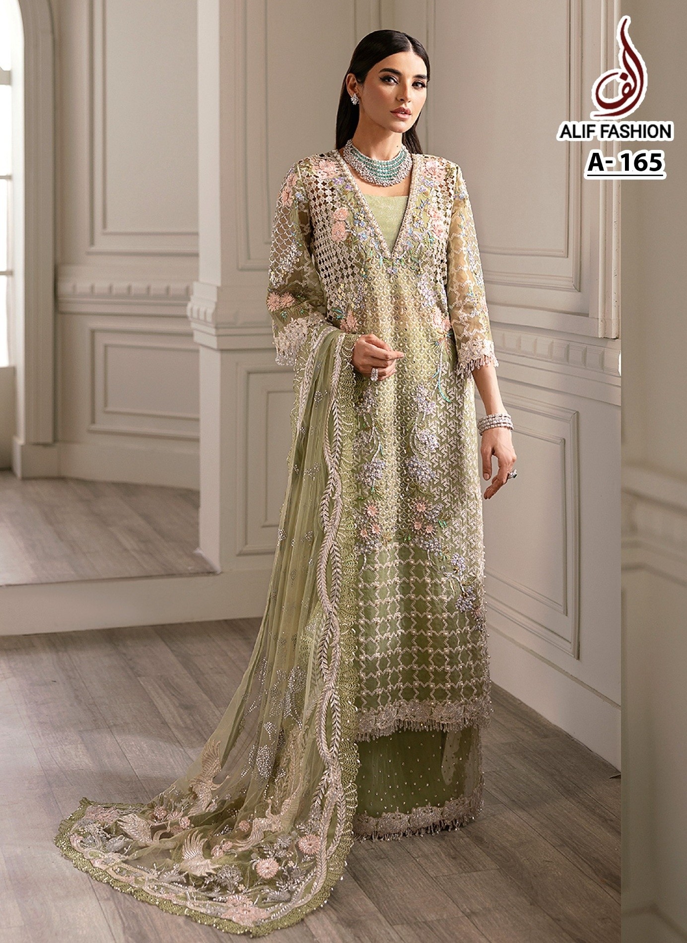 ALIF FASHION A 165 EID 2025 COLLECTION PAKISTANI SUITS