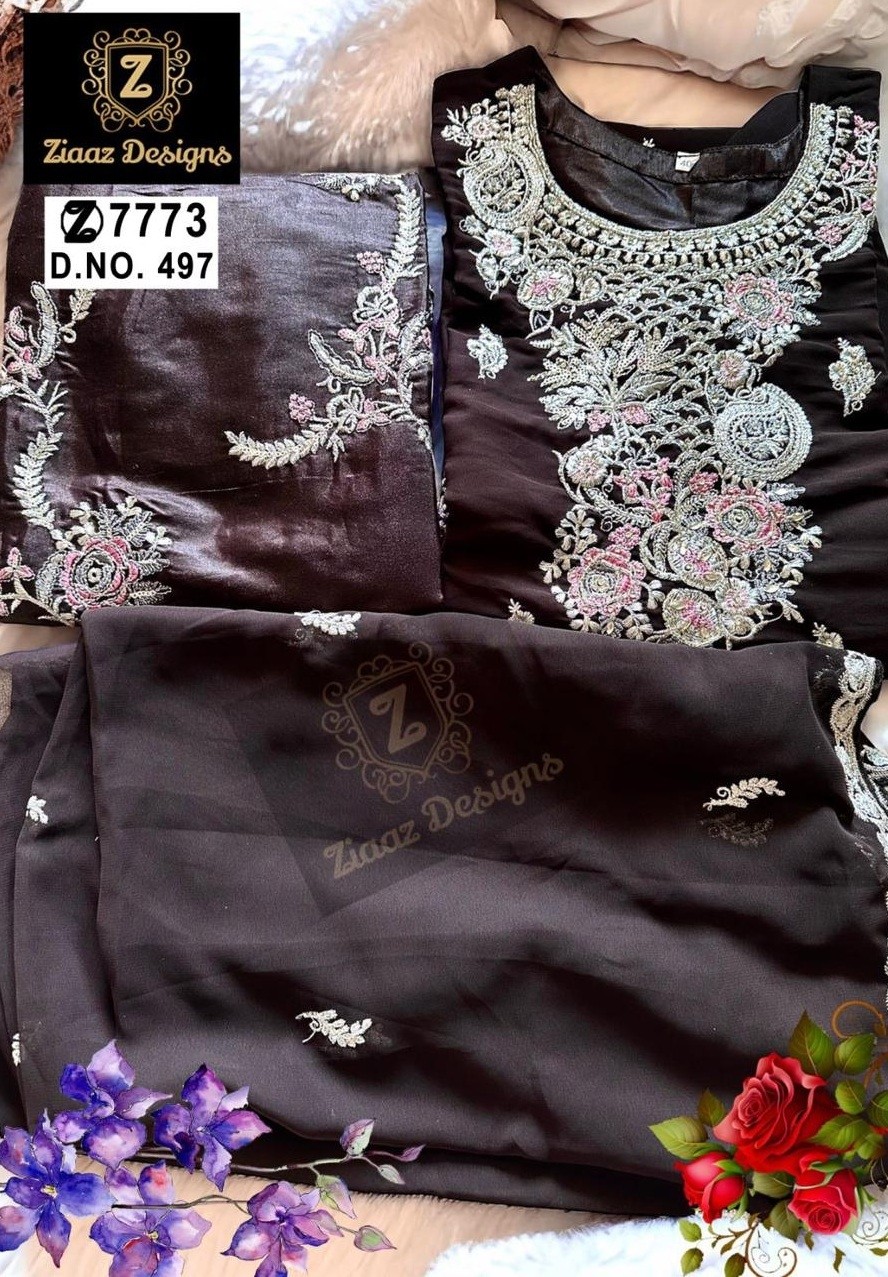 ZIAAZ DESIGNS 497 LATEST DESIGN PAKISTANI SUITS BUY SURAT