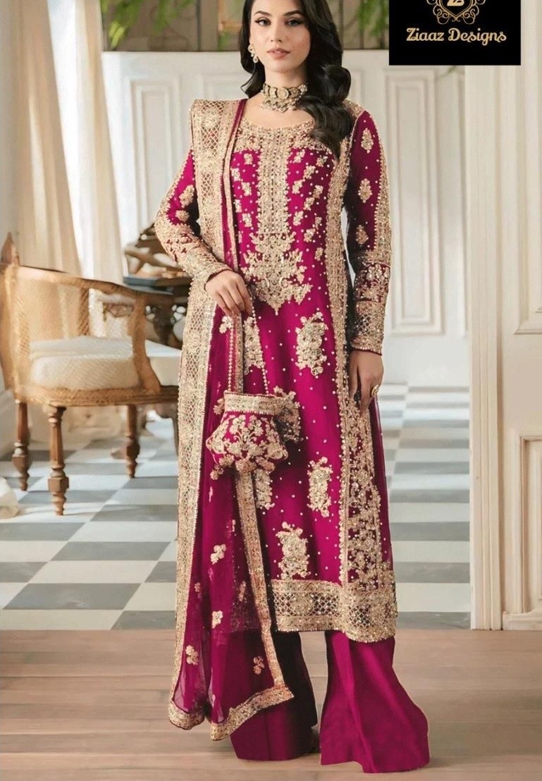 ZIAAZ DESIGNS 738 A PAKISTANI SALWAR SUITS WHOLESALE