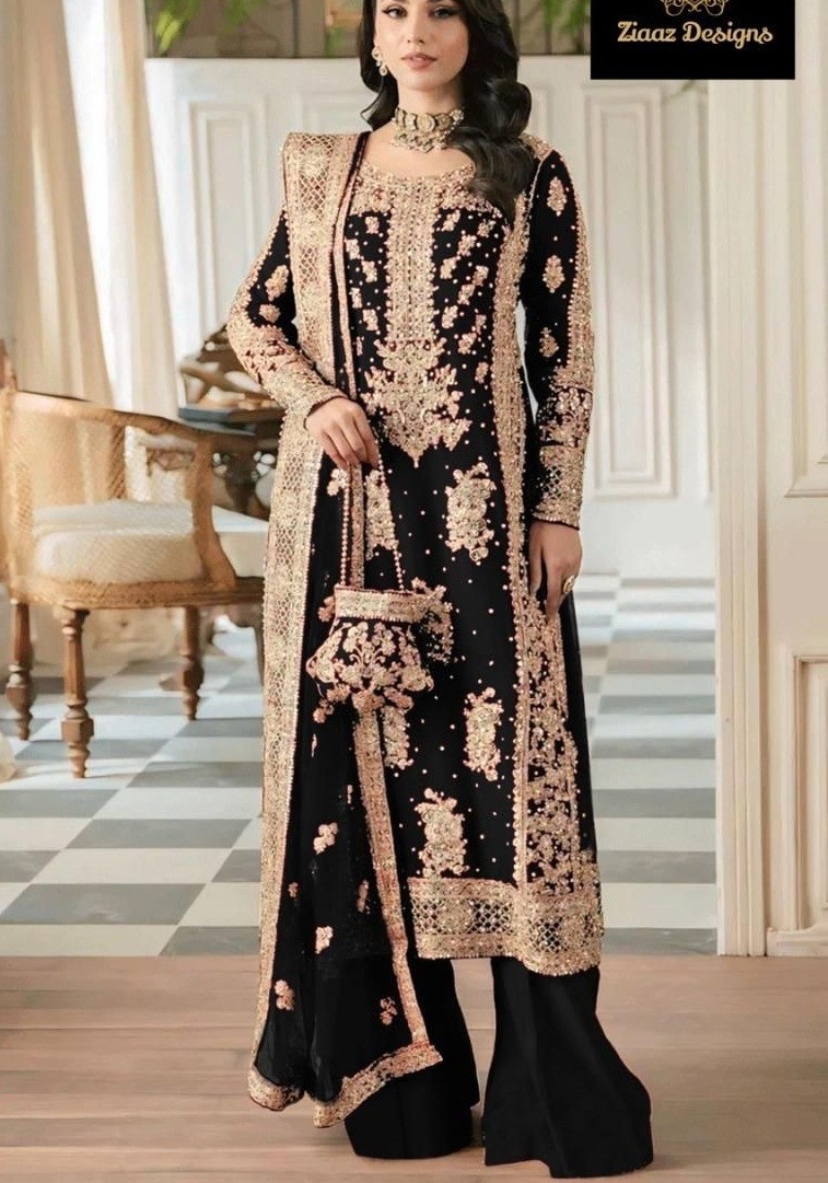 ZIAAZ DESIGNS 738 D PAKISTANI SALWAR SUITS WHOLESALE WITH PRICE