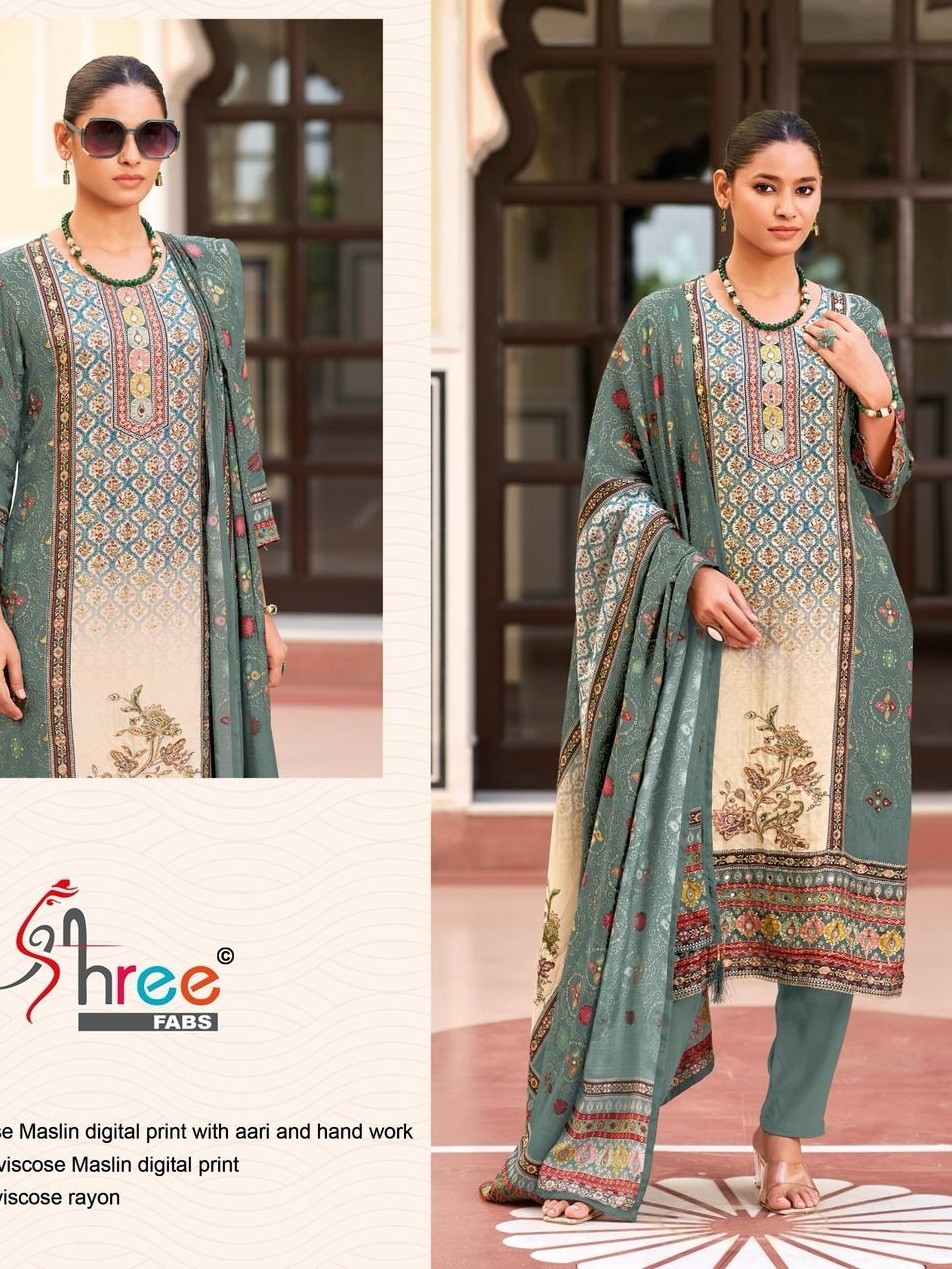 SHREE FABS KT 101 B PAKISTANI SUITS PURE VISCOSE