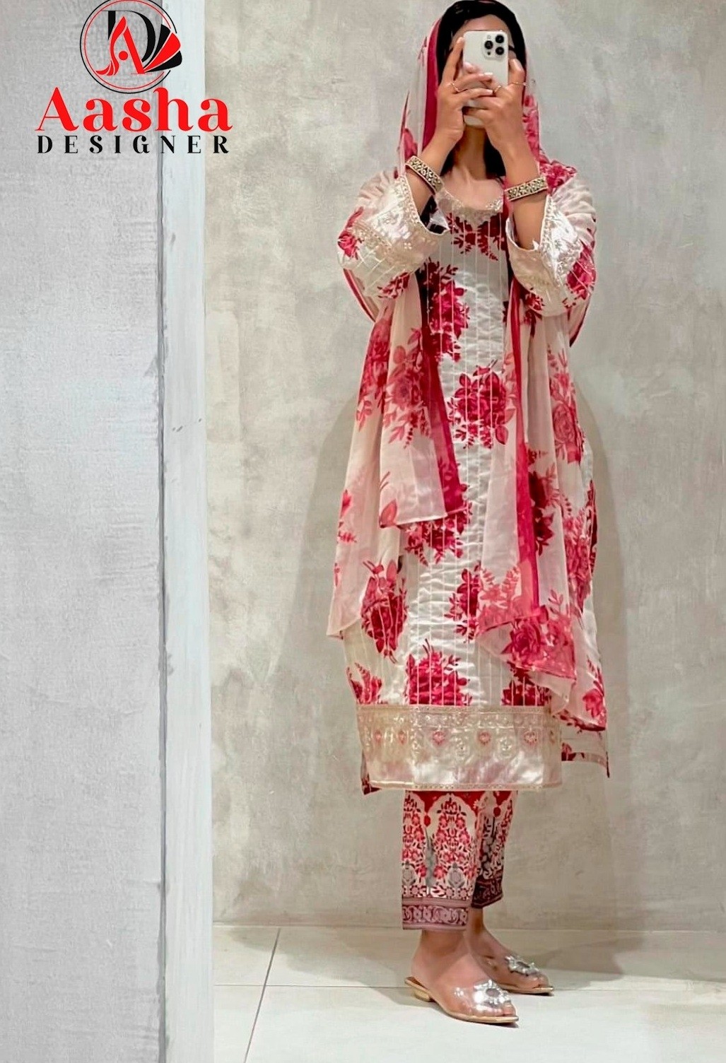 AASHA DESIGNER 1061 A PAKISTANI COTTON SUITS DEALER
